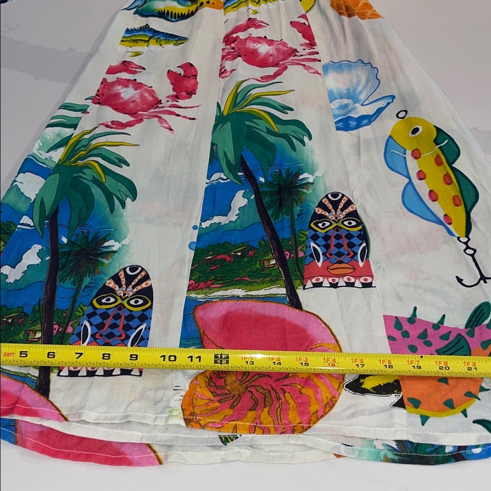 True Destinations Palazzo Pants resort beach vacation tropical wide leg L - Picture 5 of 8